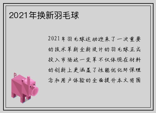 2021年换新羽毛球